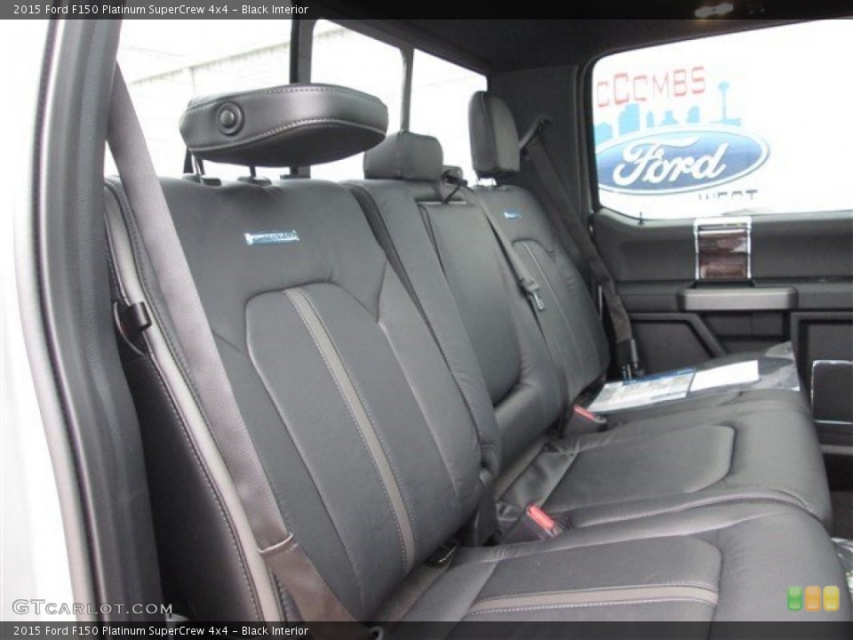 Black Interior Rear Seat for the 2015 Ford F150 Platinum SuperCrew 4x4 #101592778