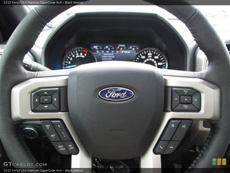 Black Interior Steering Wheel for the 2015 Ford F150 Platinum SuperCrew 4x4 #101593216