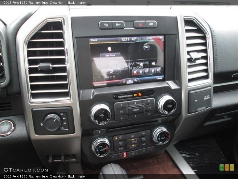 Black Interior Controls for the 2015 Ford F150 Platinum SuperCrew 4x4 #101593284