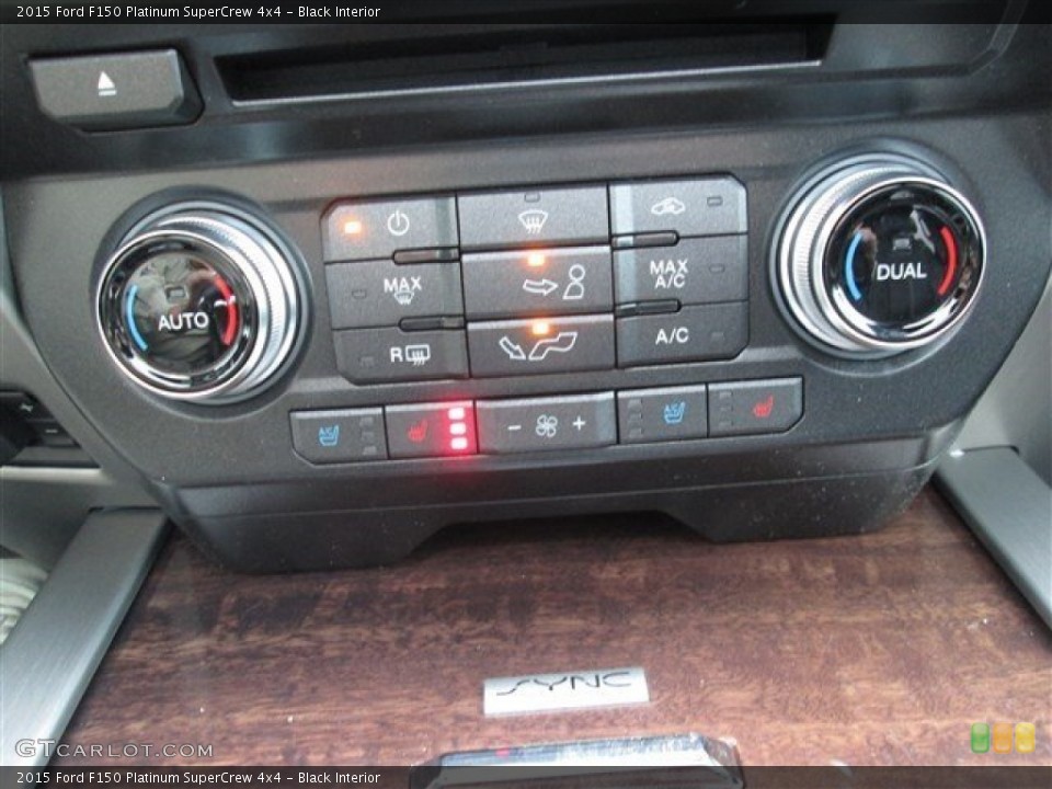 Black Interior Controls for the 2015 Ford F150 Platinum SuperCrew 4x4 #101593493