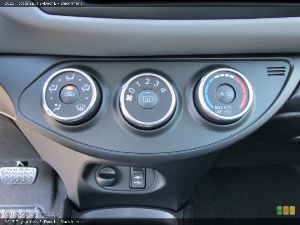 Black Interior Controls for the 2015 Toyota Yaris 3-Door L #101595254