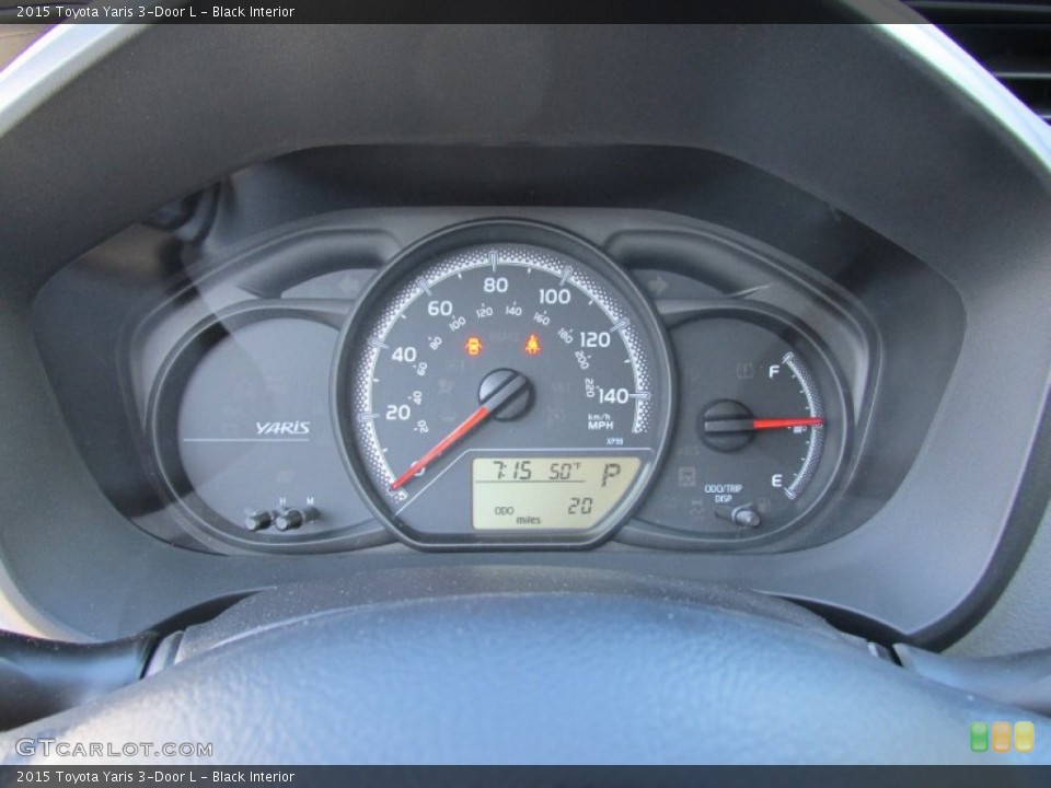 Black Interior Gauges for the 2015 Toyota Yaris 3-Door L #101595323