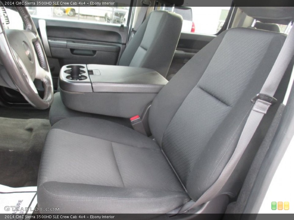 Ebony Interior Front Seat for the 2014 GMC Sierra 3500HD SLE Crew Cab 4x4 #101597965