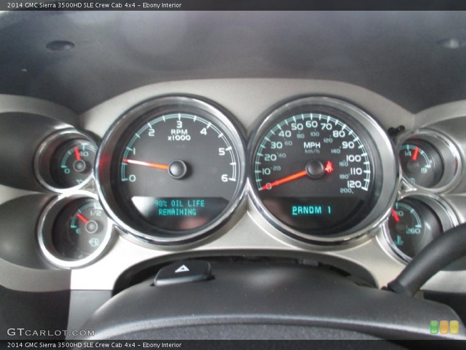 Ebony Interior Gauges for the 2014 GMC Sierra 3500HD SLE Crew Cab 4x4 #101597981