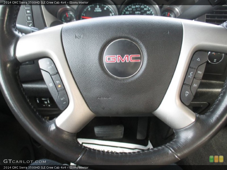 Ebony Interior Steering Wheel for the 2014 GMC Sierra 3500HD SLE Crew Cab 4x4 #101597996