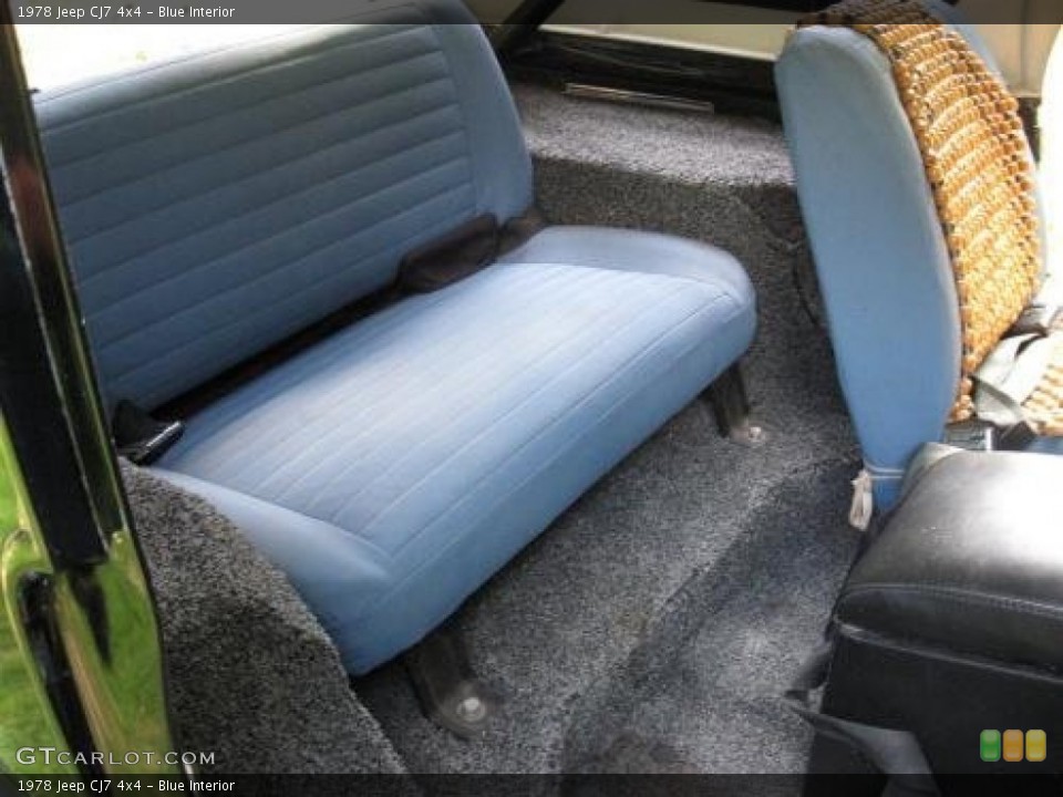 Blue Interior Rear Seat for the 1978 Jeep CJ7 4x4 #101609049