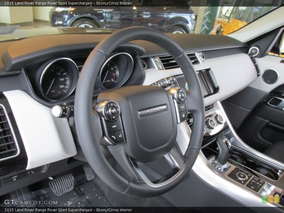 Ebony/Cirrus Interior Steering Wheel for the 2015 Land Rover Range Rover Sport Supercharged #101613528