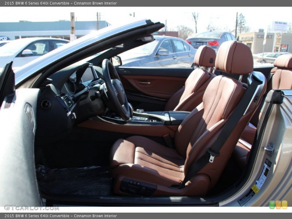 Cinnamon Brown Interior Front Seat for the 2015 BMW 6 Series 640i Convertible #101618708
