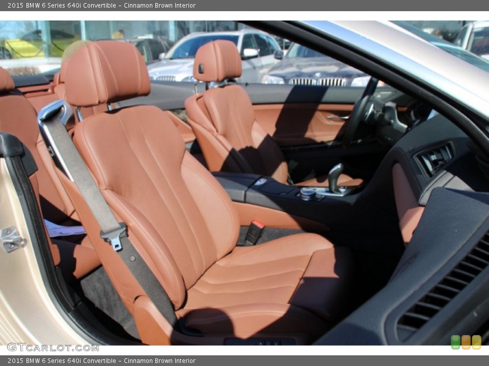 Cinnamon Brown Interior Front Seat for the 2015 BMW 6 Series 640i Convertible #101619055