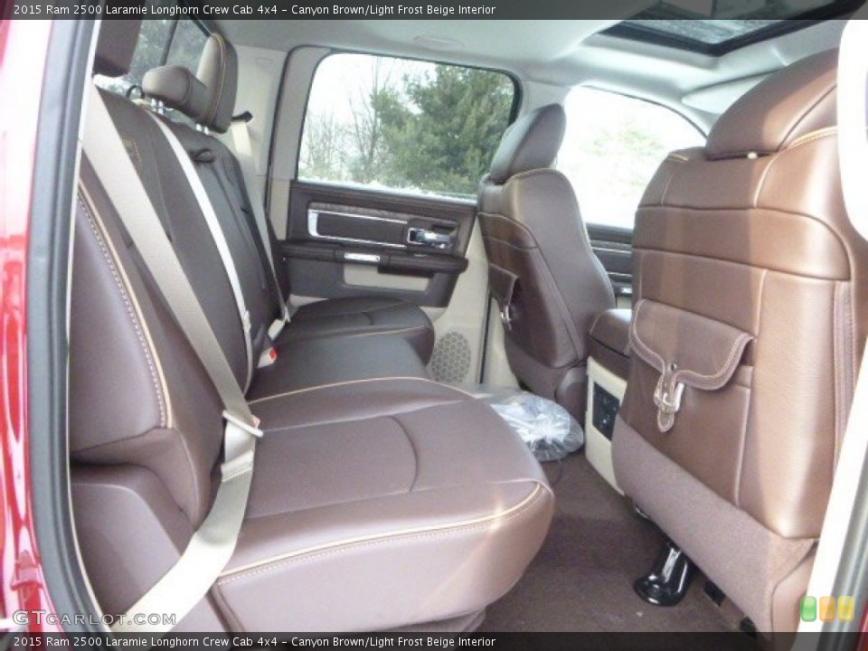 Canyon Brown/Light Frost Beige Interior Rear Seat for the 2015 Ram 2500 Laramie Longhorn Crew Cab 4x4 #101619252