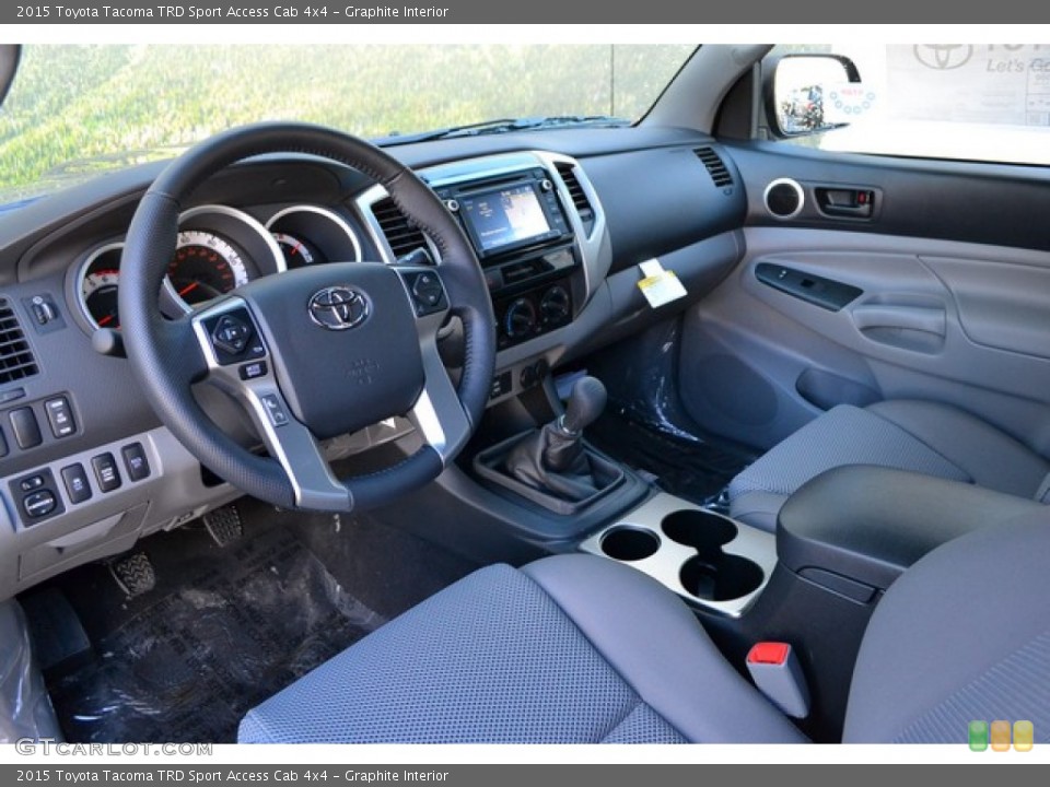 Graphite Interior Prime Interior for the 2015 Toyota Tacoma TRD Sport Access Cab 4x4 #101620707