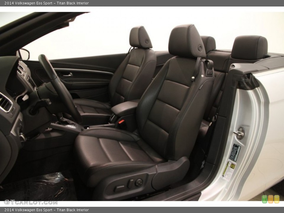 Titan Black Interior Front Seat for the 2014 Volkswagen Eos Sport #101622657