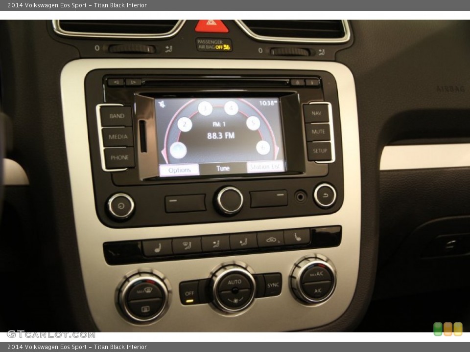 Titan Black Interior Controls for the 2014 Volkswagen Eos Sport #101622723
