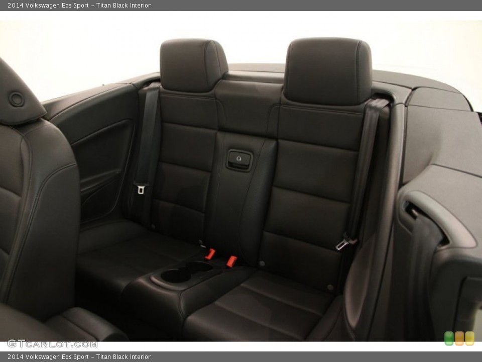 Titan Black Interior Rear Seat for the 2014 Volkswagen Eos Sport #101622820