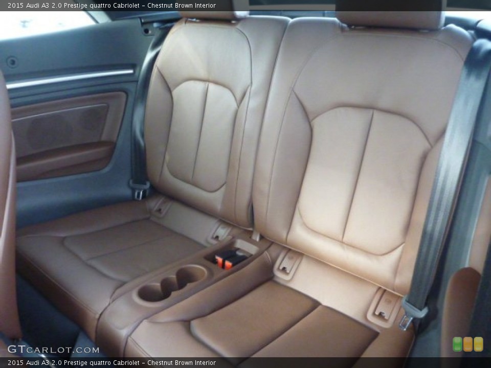 Chestnut Brown Interior Rear Seat for the 2015 Audi A3 2.0 Prestige quattro Cabriolet #101640341