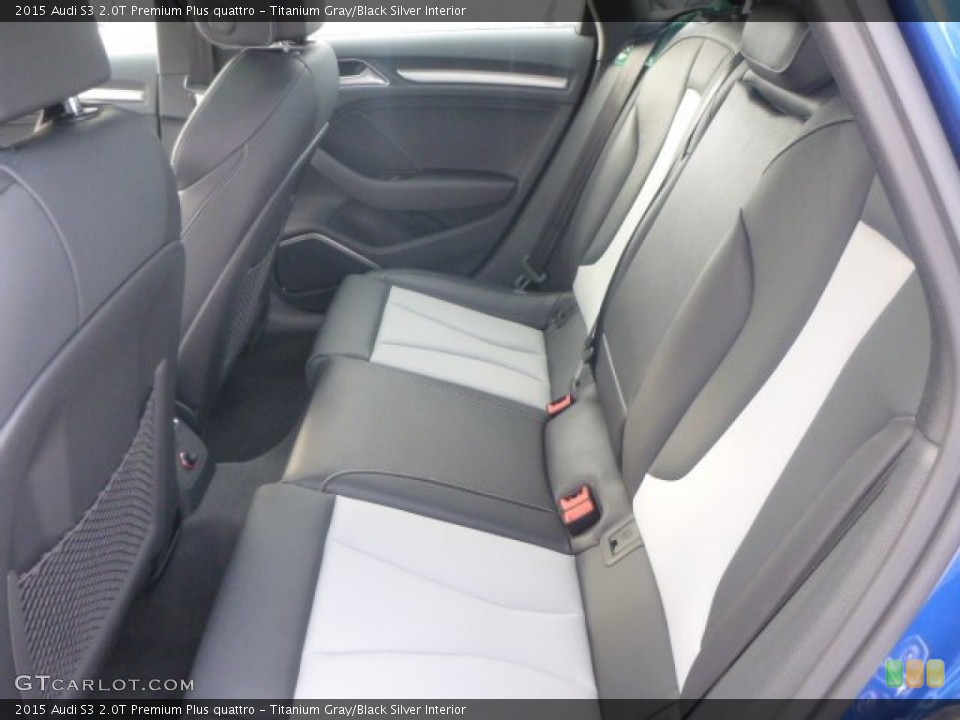 Titanium Gray/Black Silver Interior Rear Seat for the 2015 Audi S3 2.0T Premium Plus quattro #101641482