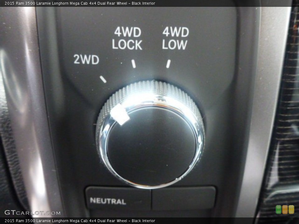 Black Interior Controls for the 2015 Ram 3500 Laramie Longhorn Mega Cab 4x4 Dual Rear Wheel #101650661