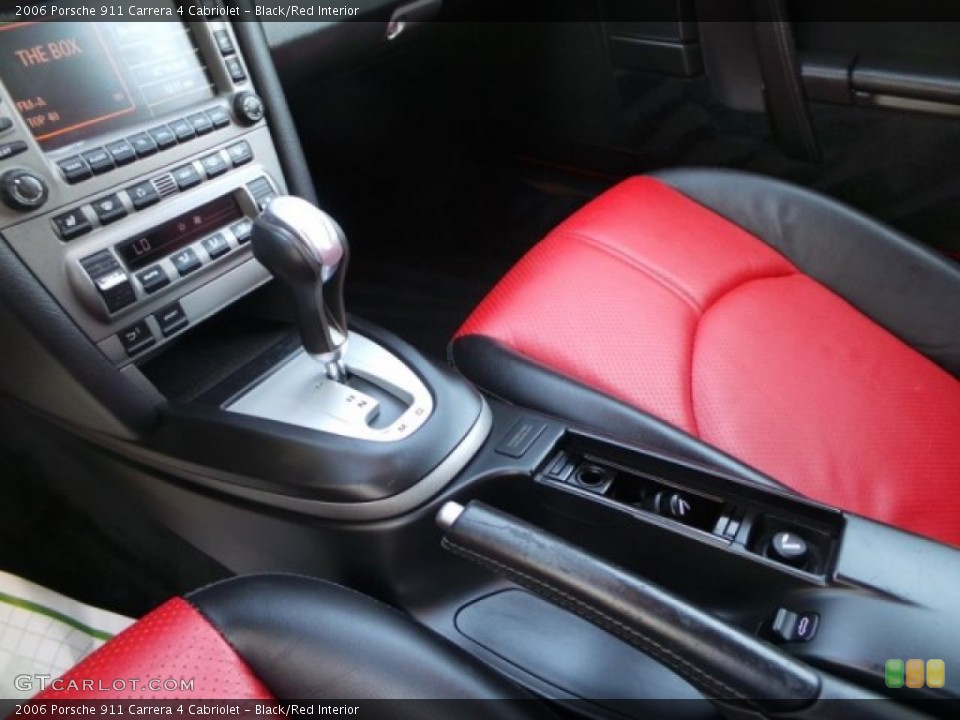 Black/Red Interior Transmission for the 2006 Porsche 911 Carrera 4 Cabriolet #101653403
