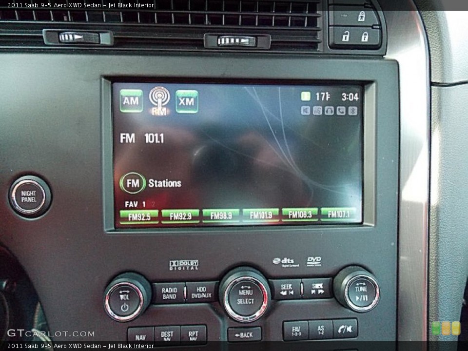 Jet Black Interior Controls for the 2011 Saab 9-5 Aero XWD Sedan #101657385