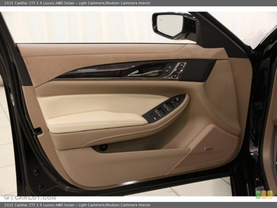 Light Cashmere/Medium Cashmere Interior Door Panel for the 2015 Cadillac CTS 3.6 Luxury AWD Sedan #101666726