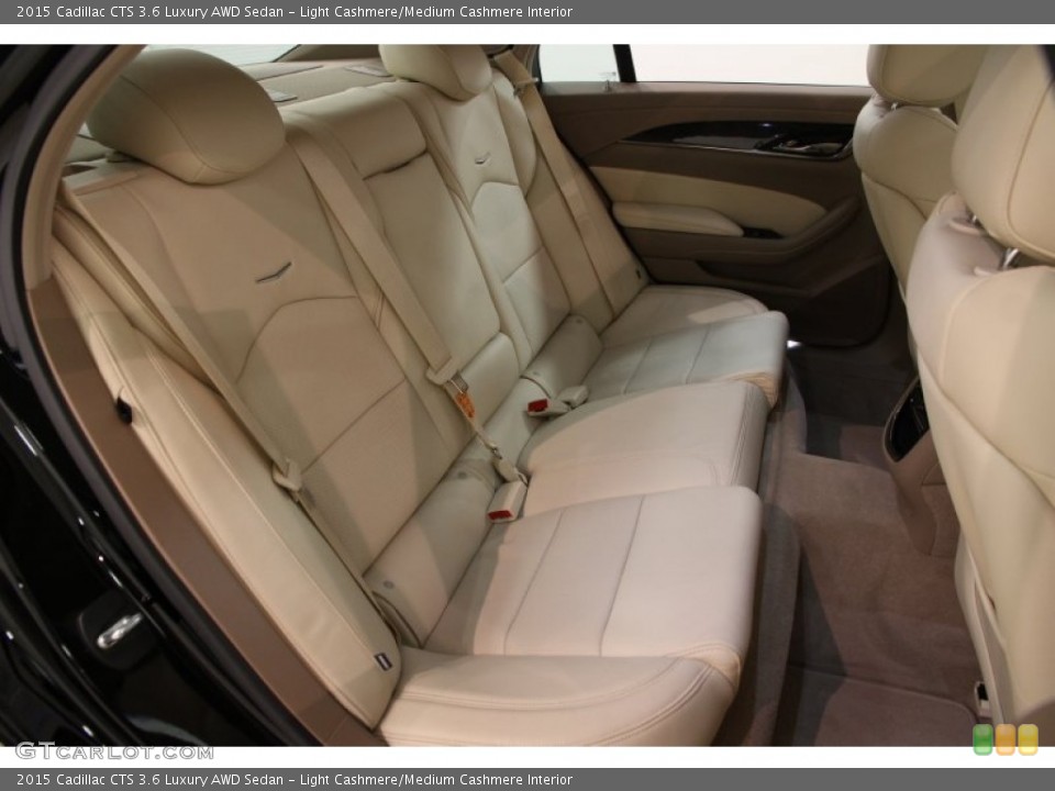 Light Cashmere/Medium Cashmere Interior Rear Seat for the 2015 Cadillac CTS 3.6 Luxury AWD Sedan #101666984