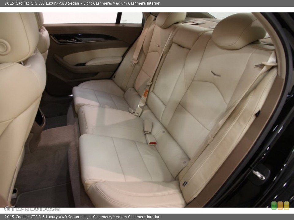 Light Cashmere/Medium Cashmere Interior Rear Seat for the 2015 Cadillac CTS 3.6 Luxury AWD Sedan #101667005