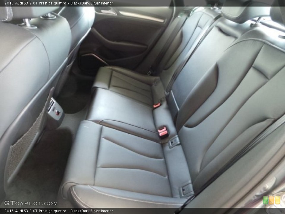 Black/Dark Silver Interior Rear Seat for the 2015 Audi S3 2.0T Prestige quattro #101671973