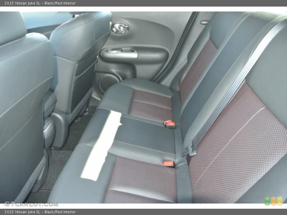 Black/Red Interior Rear Seat for the 2015 Nissan Juke SL #101673086