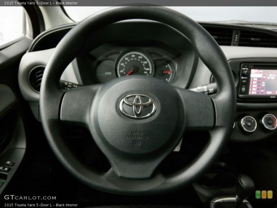 Black Interior Steering Wheel for the 2015 Toyota Yaris 5-Door L #101679025