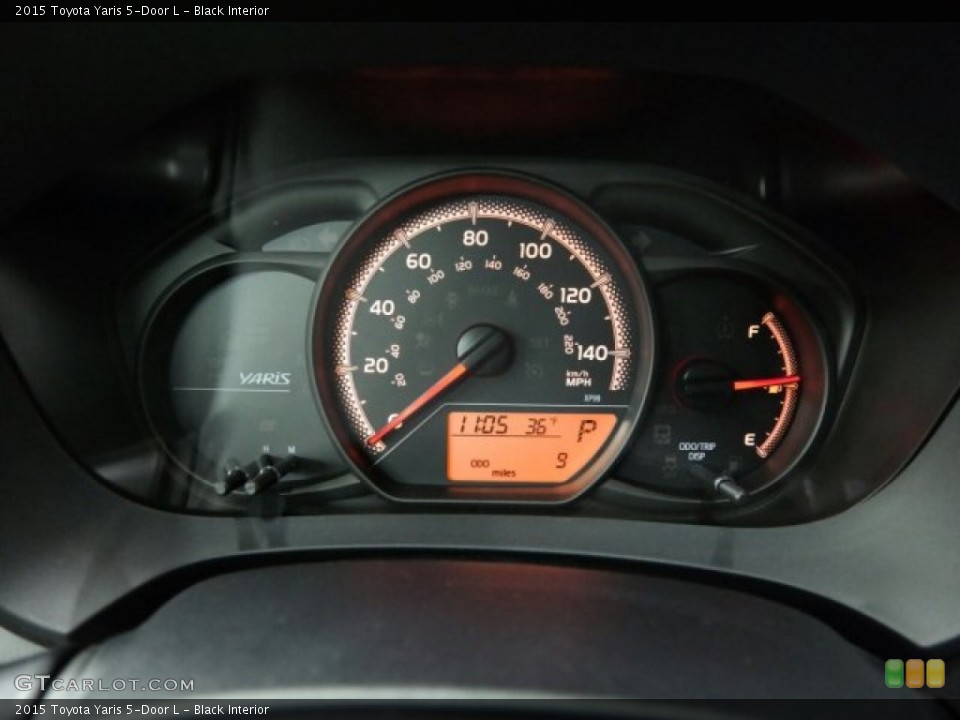 Black Interior Gauges for the 2015 Toyota Yaris 5-Door L #101679203