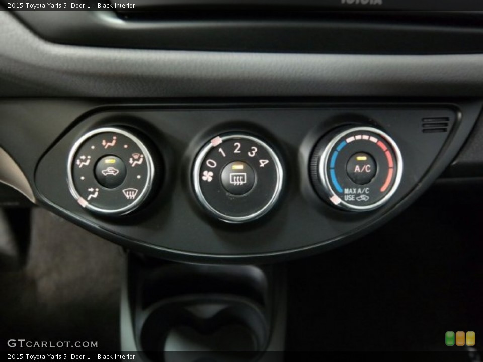 Black Interior Controls for the 2015 Toyota Yaris 5-Door L #101679338