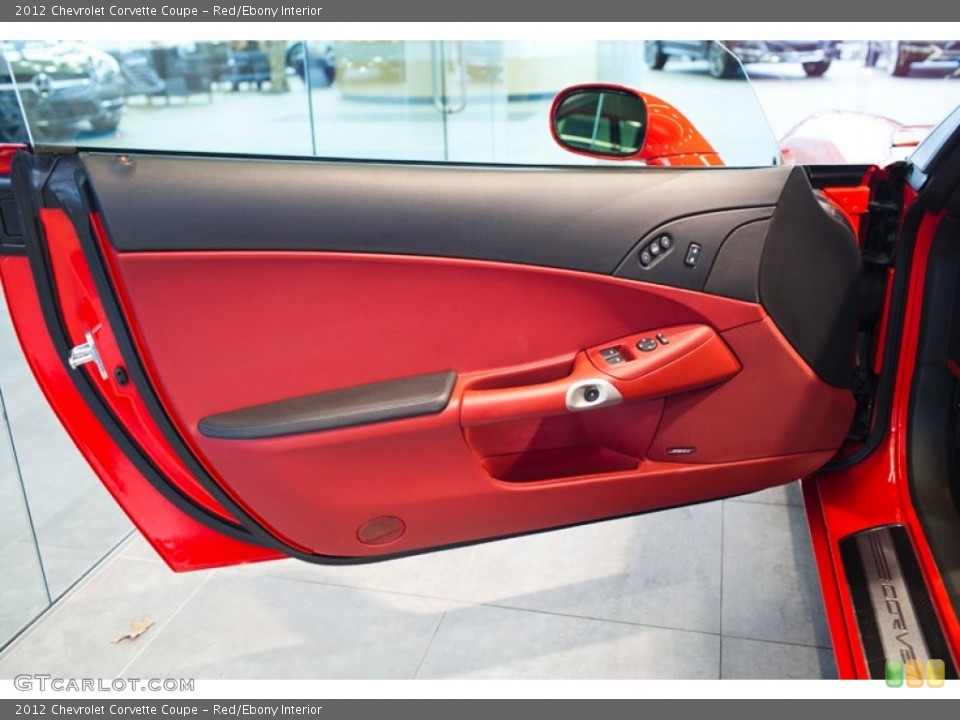 Red/Ebony Interior Door Panel for the 2012 Chevrolet Corvette Coupe #101687087