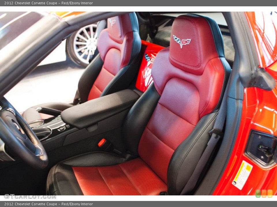 Red/Ebony Interior Front Seat for the 2012 Chevrolet Corvette Coupe #101687171