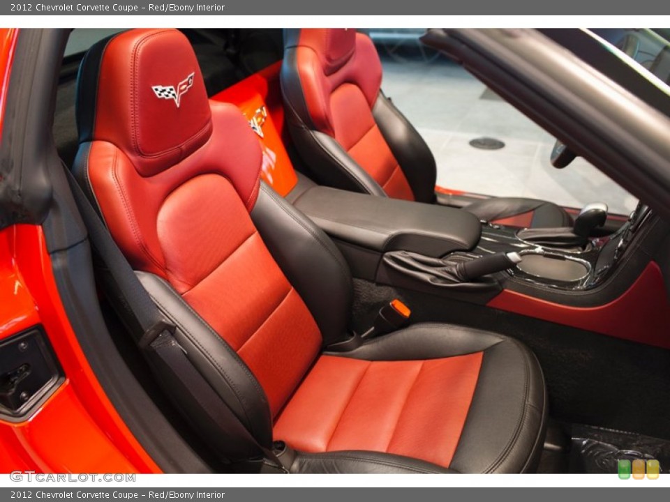 Red/Ebony Interior Front Seat for the 2012 Chevrolet Corvette Coupe #101687189