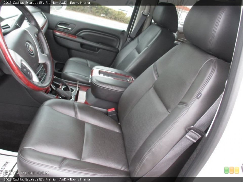 Ebony Interior Front Seat for the 2013 Cadillac Escalade ESV Premium AWD #101690846