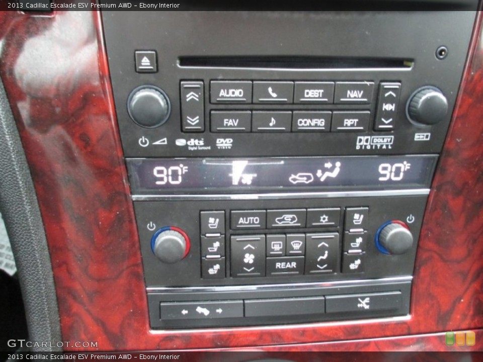 Ebony Interior Controls for the 2013 Cadillac Escalade ESV Premium AWD #101690930