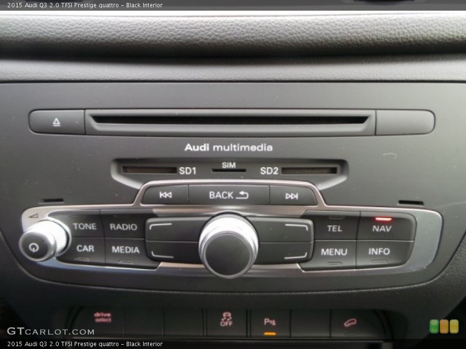 Black Interior Controls for the 2015 Audi Q3 2.0 TFSI Prestige quattro #101693999