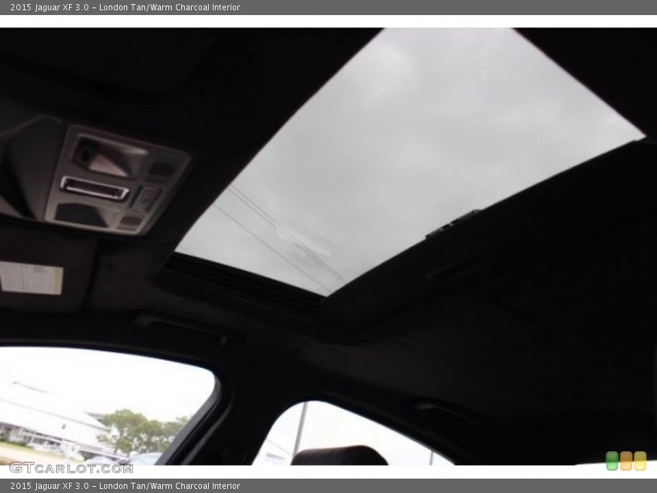 London Tan/Warm Charcoal Interior Sunroof for the 2015 Jaguar XF 3.0 #101704442