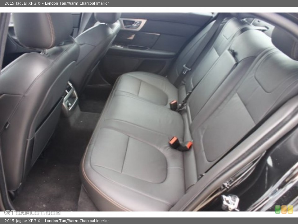 London Tan/Warm Charcoal Interior Rear Seat for the 2015 Jaguar XF 3.0 #101704550