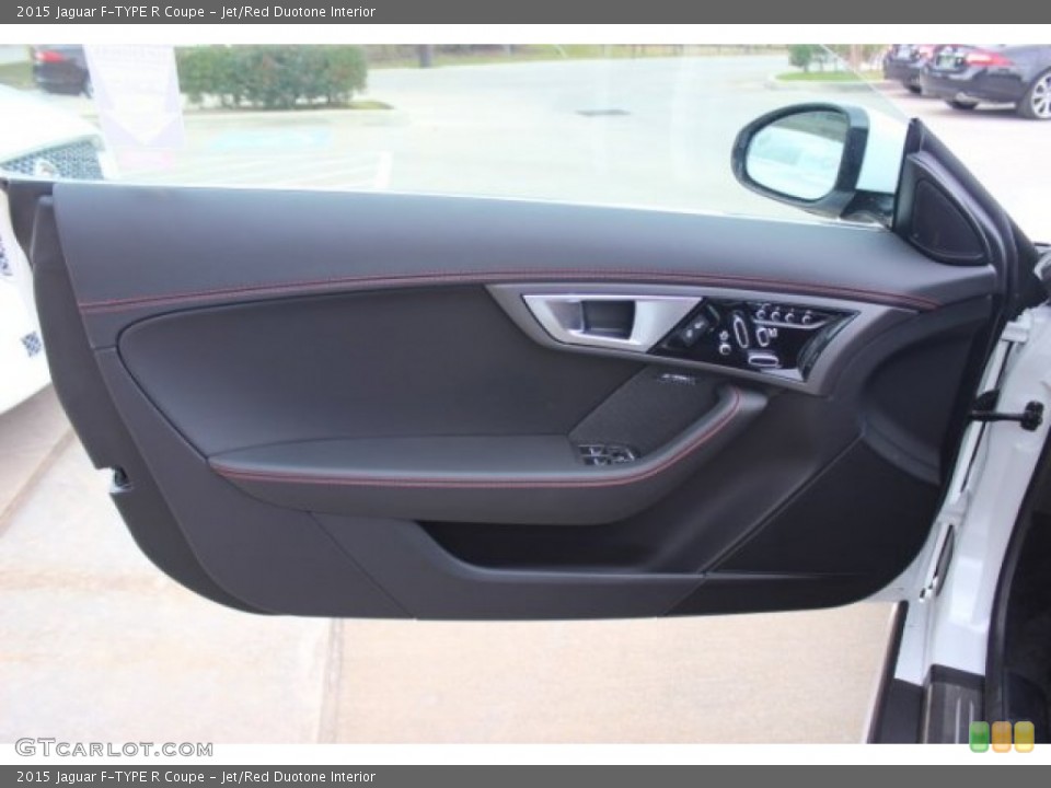 Jet/Red Duotone Interior Door Panel for the 2015 Jaguar F-TYPE R Coupe #101709137