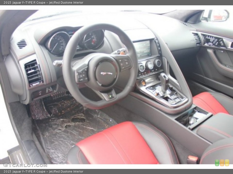 Jet/Red Duotone Interior Prime Interior for the 2015 Jaguar F-TYPE R Coupe #101709155
