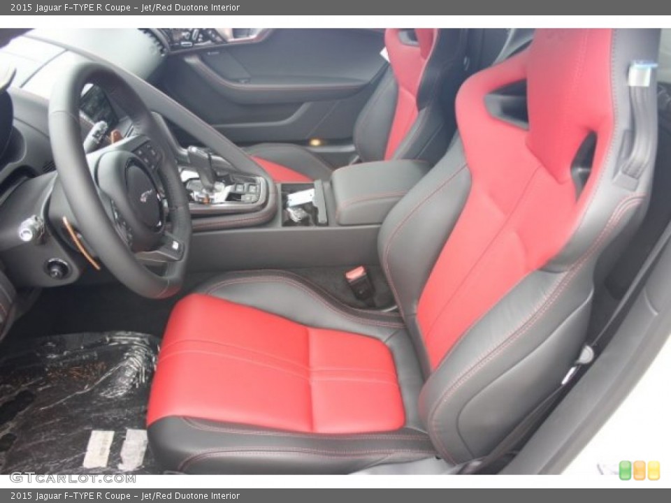 Jet/Red Duotone Interior Front Seat for the 2015 Jaguar F-TYPE R Coupe #101709164