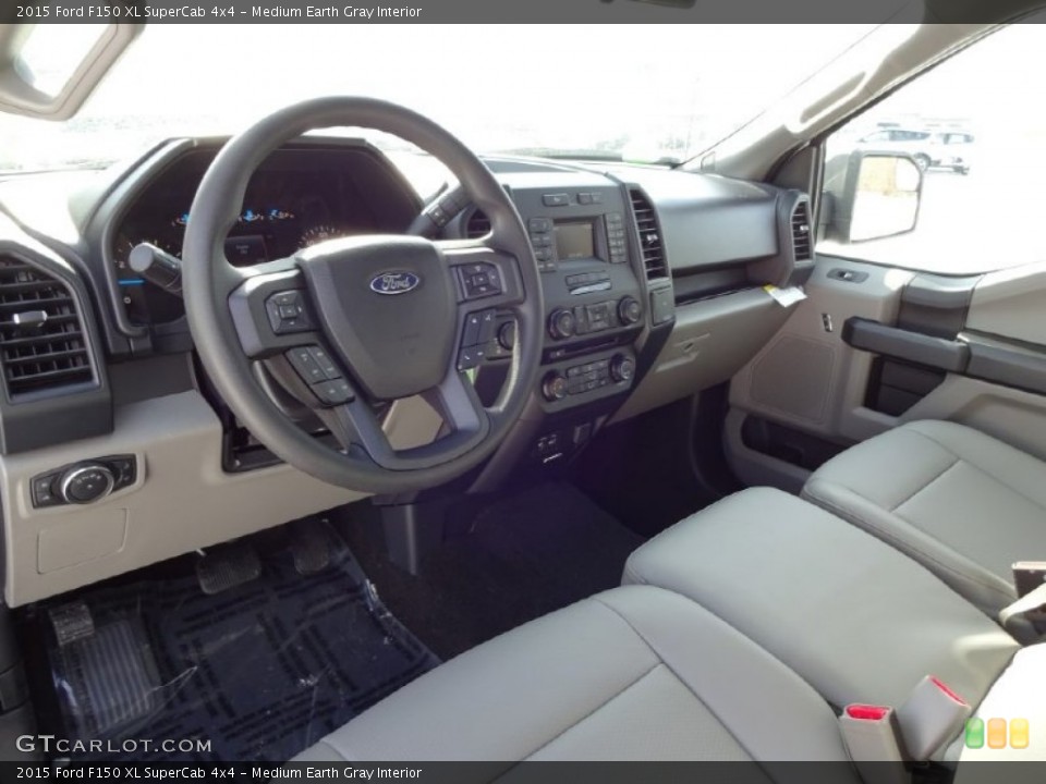 Medium Earth Gray Interior Prime Interior for the 2015 Ford F150 XL SuperCab 4x4 #101715136