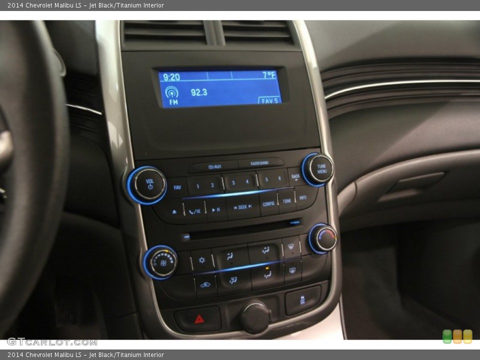 Jet Black/Titanium Interior Controls for the 2014 Chevrolet Malibu LS #101722604