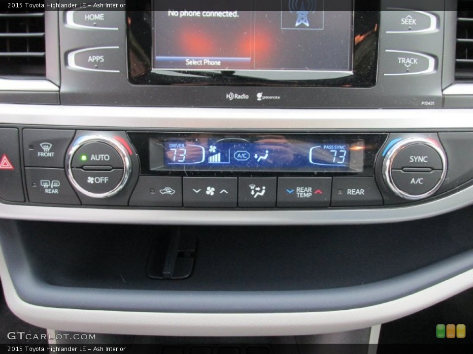 Ash Interior Controls for the 2015 Toyota Highlander LE #101724827