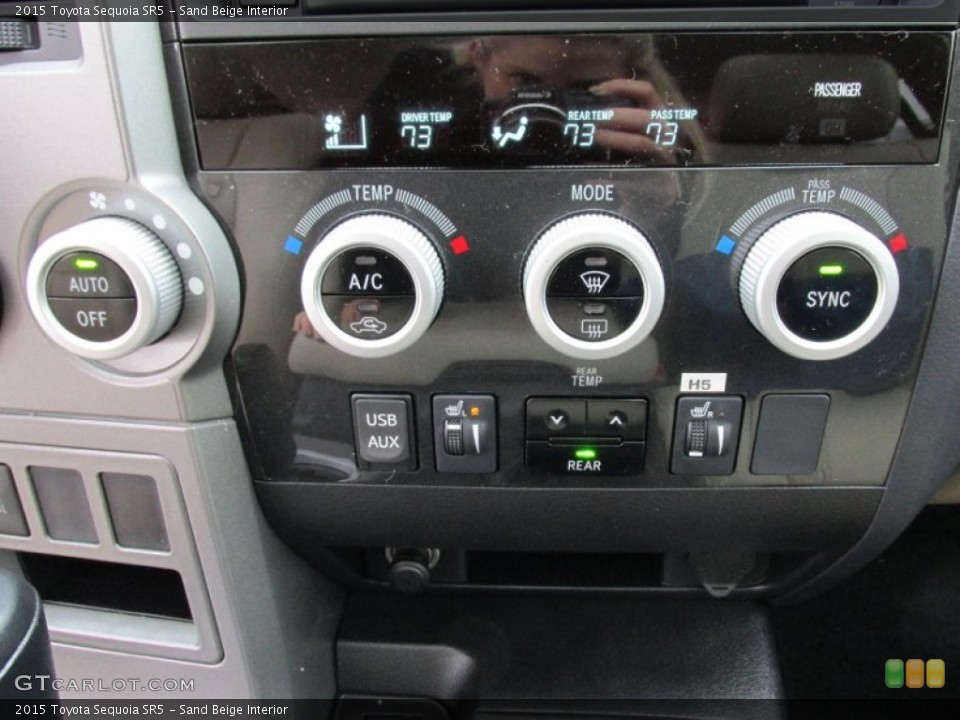 Sand Beige Interior Controls for the 2015 Toyota Sequoia SR5 #101725544