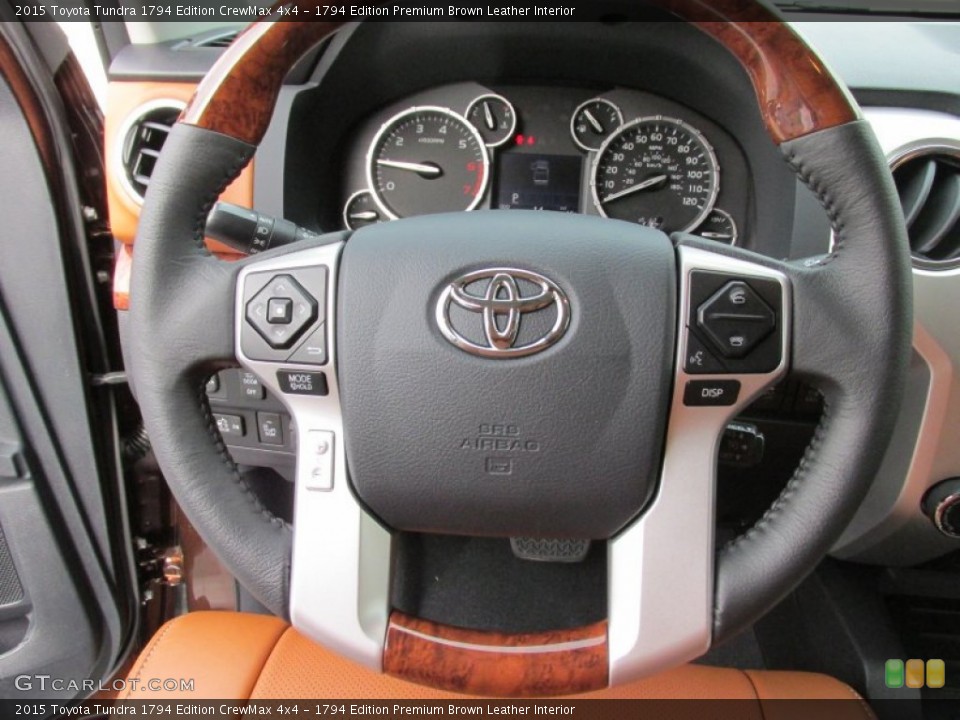 1794 Edition Premium Brown Leather Interior Steering Wheel for the 2015 Toyota Tundra 1794 Edition CrewMax 4x4 #101727348