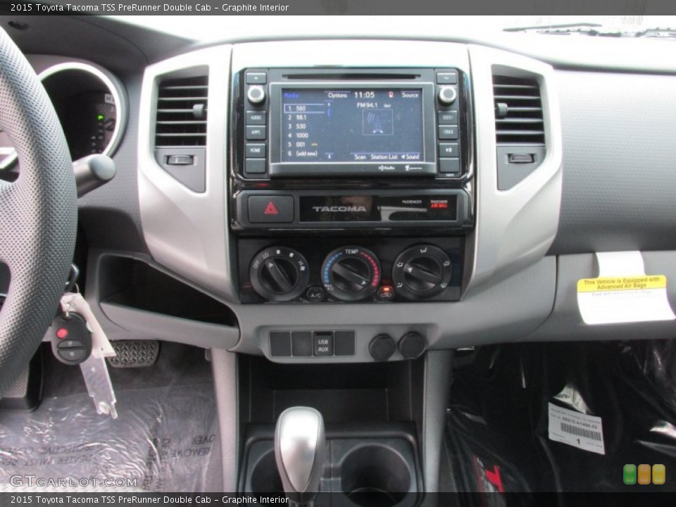 Graphite Interior Controls for the 2015 Toyota Tacoma TSS PreRunner Double Cab #101728830