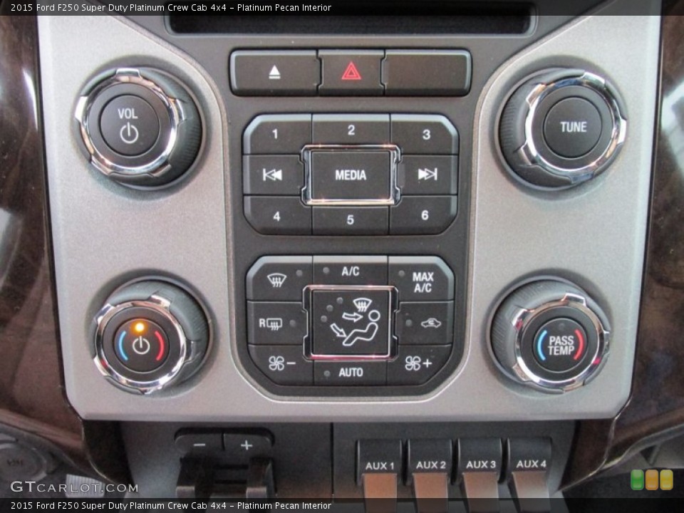 Platinum Pecan Interior Controls for the 2015 Ford F250 Super Duty Platinum Crew Cab 4x4 #101731947