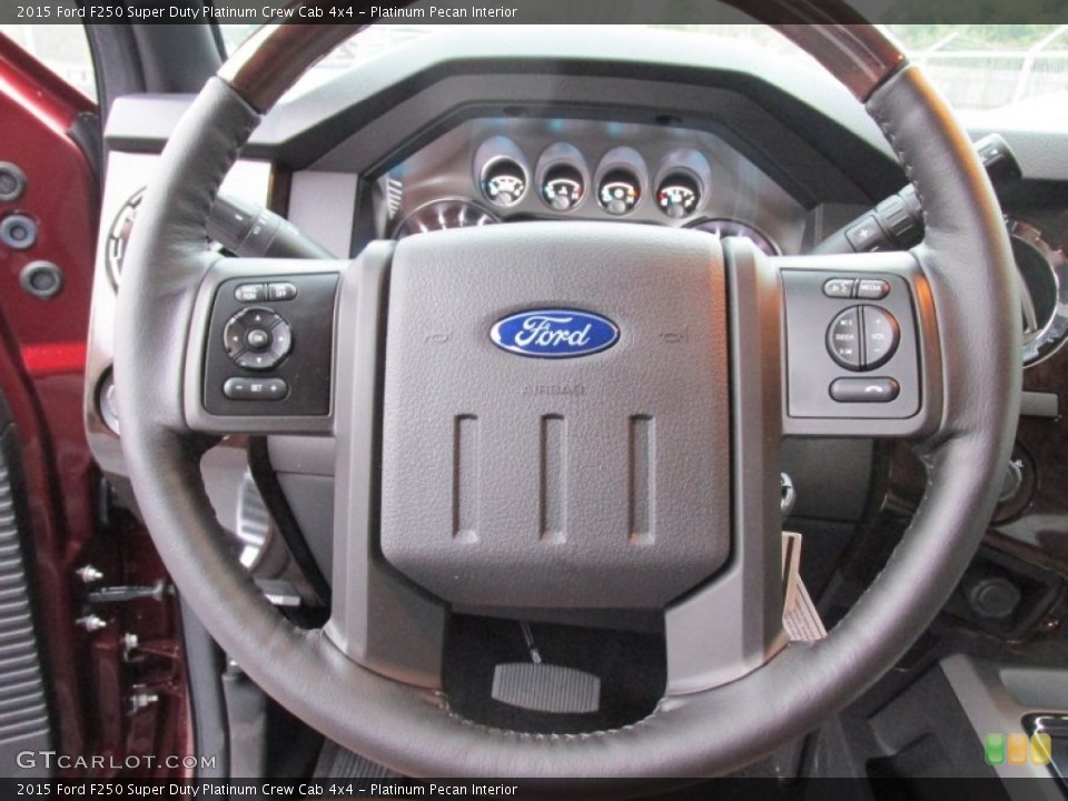 Platinum Pecan Interior Steering Wheel for the 2015 Ford F250 Super Duty Platinum Crew Cab 4x4 #101732037